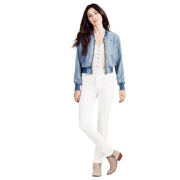 True Religion Cora White Mid Rise Straight - Size 27
